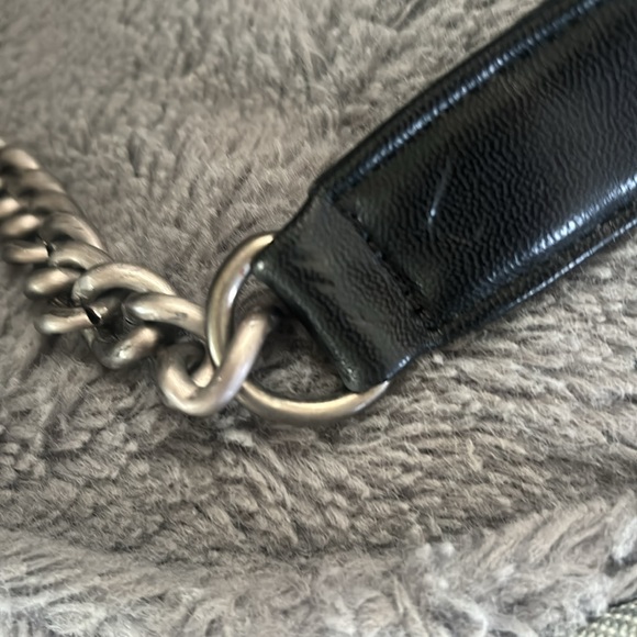 Vintage Chanel bag black leather chain strap - Picture 6 of 13